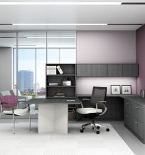 Private Office with TrendWall, Intrinsic, and Code Seating